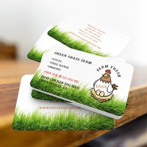 Farm Fresh Eggs Novelty Design Business Card