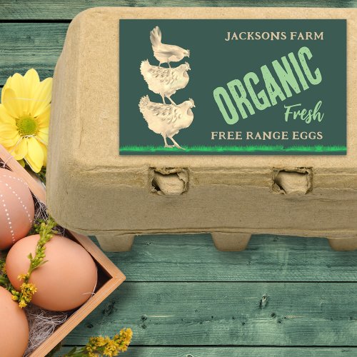Farm Fresh Eggs Organic Free Range Chickens Rectangular Sticker