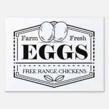 Farm Fresh Eggs Outdoor Lawn Sign