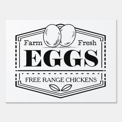 Farm Fresh Eggs Outdoor Lawn Sign