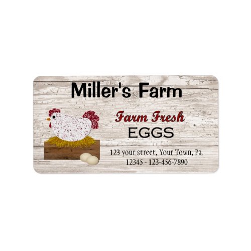 Farm Fresh Eggs Product Label