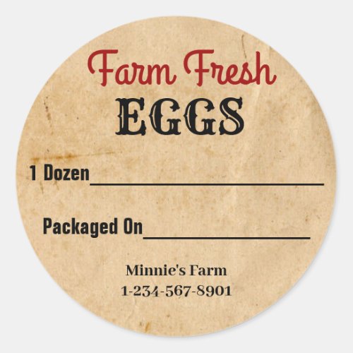 Farm Fresh Eggs Product Sticker