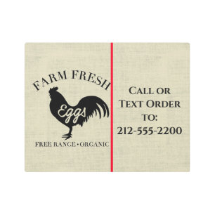 Farm Fresh Eggs Roadside  Metal Print