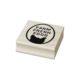 Farm Fresh Eggs Rubber Stamp