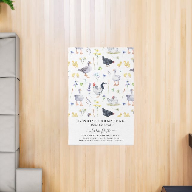 Farm Fresh Eggs | Rustic Farm Monogram Rug (Insitu (Indoor 2))