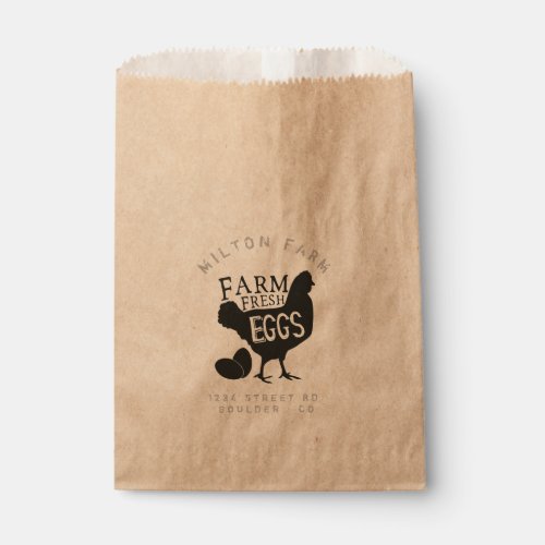 farm fresh eggs rustic favor bag