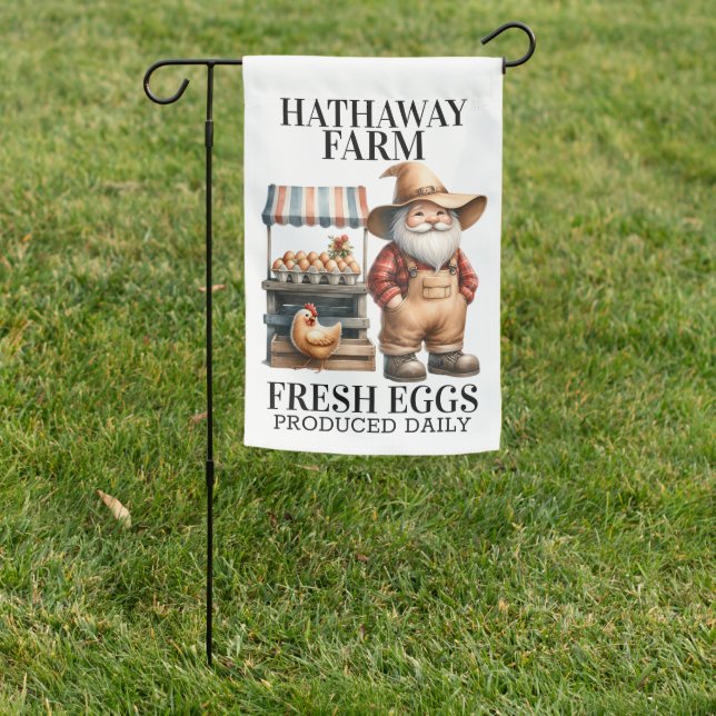 FARM FRESH EGGS - SEE BACK - GARDEN FLAG (In SItu)