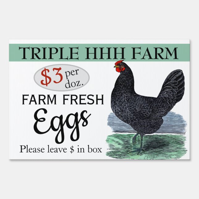 Farm Fresh Eggs Sign (Front)