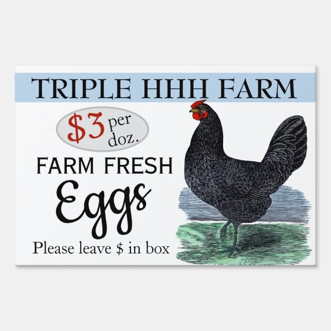 Farm Fresh Eggs Sign (Front)