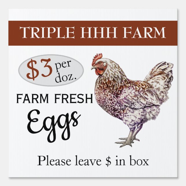 Farm Fresh Eggs Sign (Front)