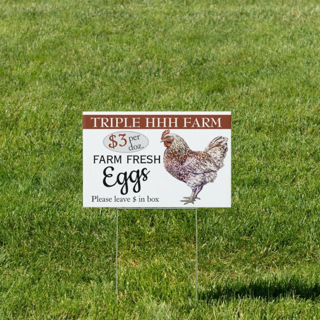 Farm Fresh Eggs Sign (Insitu)