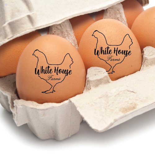 Farm Fresh Eggs Stamp  Personalized Egg Carton