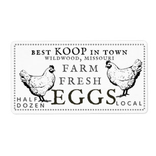 Farm Fresh Eggs Vintage Hens Sticker