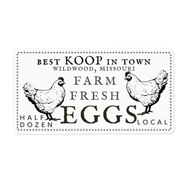 Farm Fresh Eggs Vintage Hens Sticker (Front)