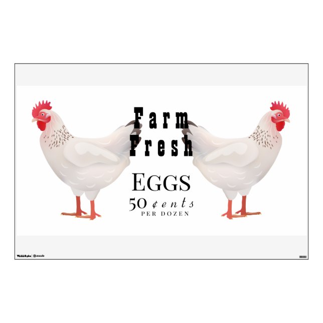 Farm Fresh Eggs Wall Decal-Tranceparency Decal (Front)