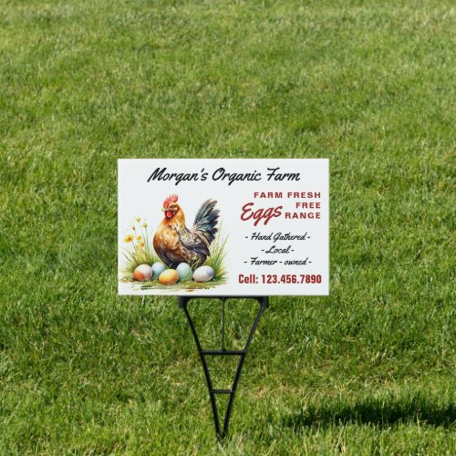 Farm Fresh Eggs Watercolor Sign