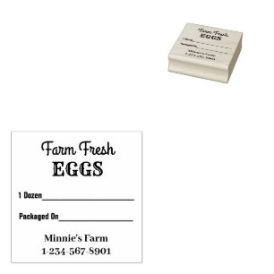 Farm Fresh Eggs Wood Art Stamp