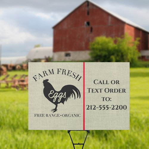 Farm Fresh Eggs Yard Curbside Sign