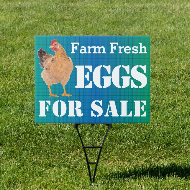 Farm Fresh Eggs Yard Sign (Insitu)