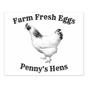 Farm Fresh Eggs Your Name Chicken Hens Egg Stamp