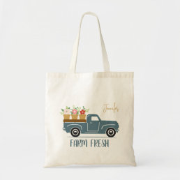 Farm Fresh Flower Truck Budget Tote Bag