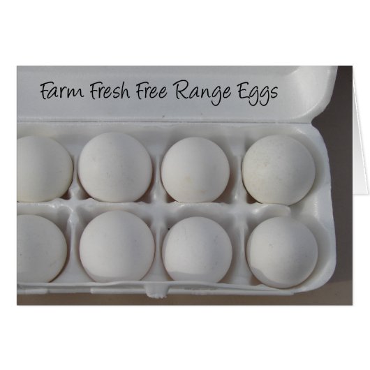 Farm Fresh Free Range Eggs Cards (Front Horizontal)