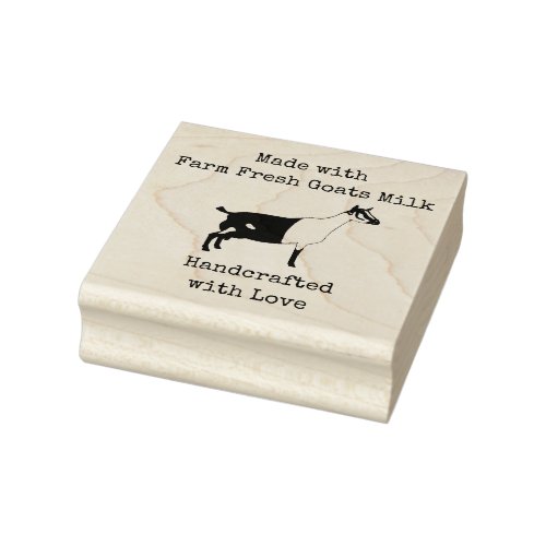 Farm Fresh Goats Milk _ Handcrafted with Love Rubber Stamp