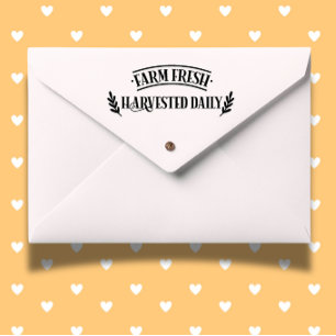 Farm Fresh Harvest Theme Self-inking Stamp