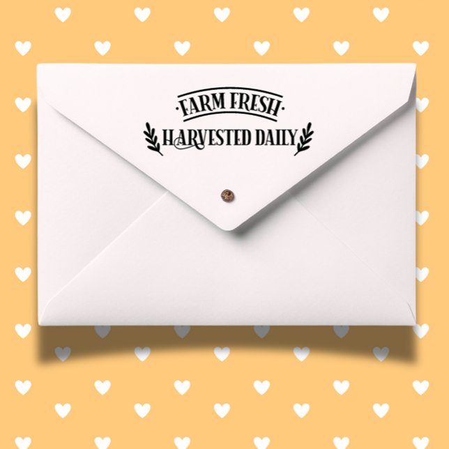 Farm Fresh Harvest Theme Self-inking Stamp (Perfect for crafts, cards, and sharing community pride—order yours now!)
