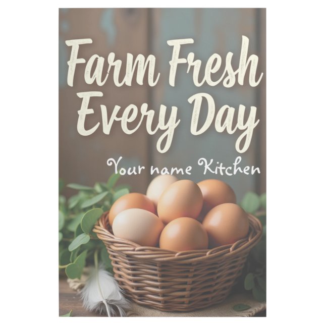 Farm Fresh Kitchen Quote Poster (Front)