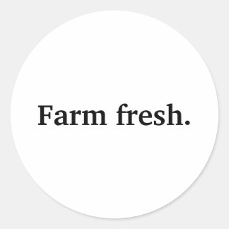Farm Fresh Local Food Classic Round Sticker