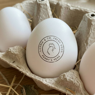 Farm Fresh Marking Your Name Chicken Hen Egg Stamp