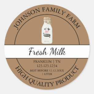 Farm Fresh Milk Brown Label