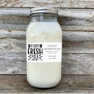 Farm Fresh Milk Homestead Carton Package Label