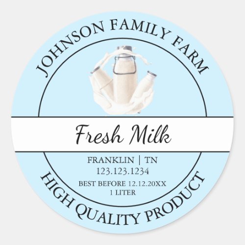 Farm Fresh Milk Label