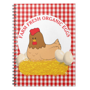 Farm Fresh Organic Eggs Chicken  Notebook