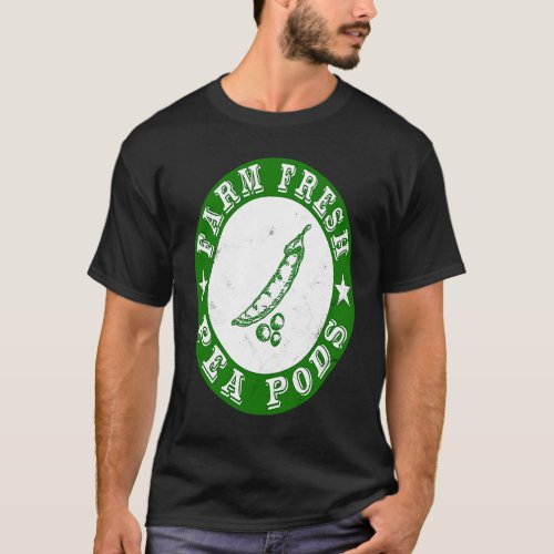 Farm Fresh Pea Pods Vintage Retro T_Shirt