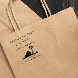 Farm Fresh Produce Barn Farmers Market Add Name Rubber Stamp