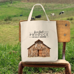 Farm Fresh Produce Locally Grown Cool Barn Tote Bag