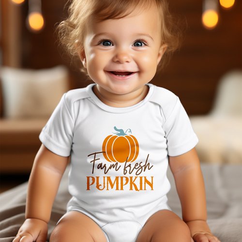 Farm Fresh Pumpkin Baby Bodysuit