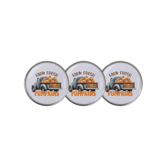 Farm Fresh Pumpkin Golf Ball Marker (3 Up)