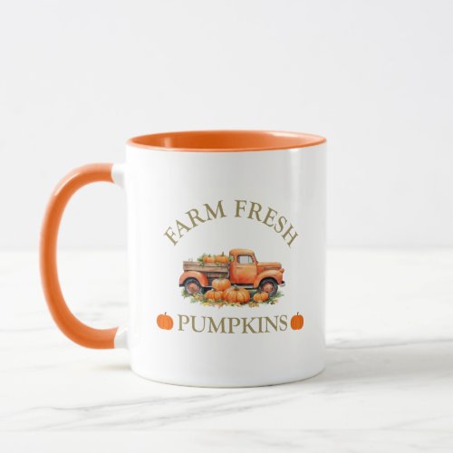 farm fresh pumpkin mug
