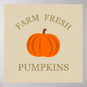 farm fresh pumpkin poster