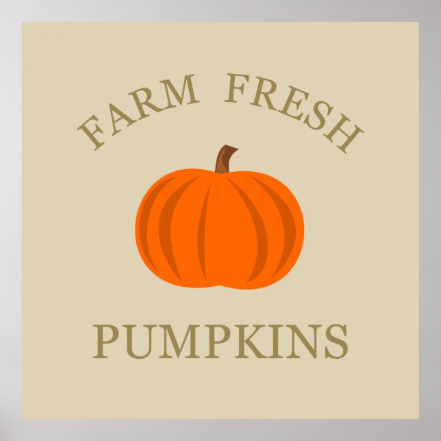 farm fresh pumpkin poster (Front)