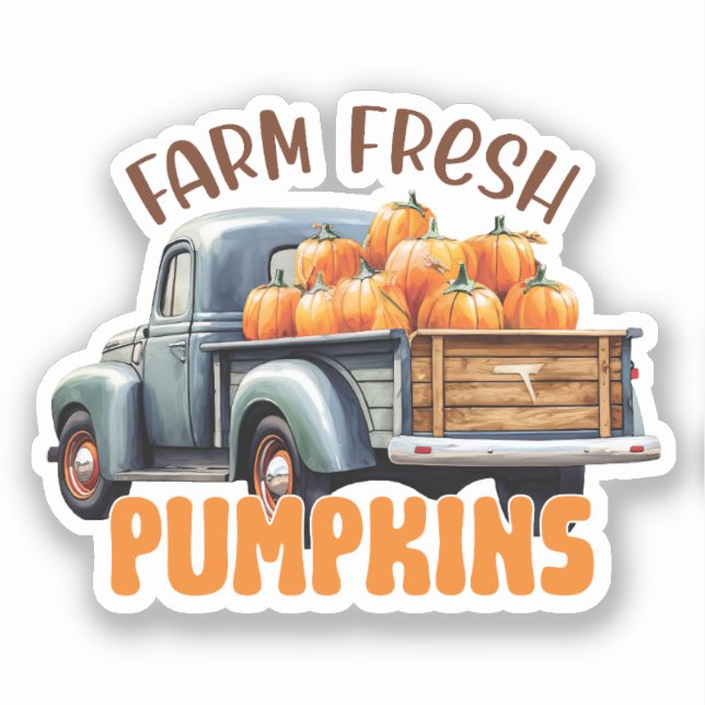 Farm Fresh Pumpkin Sticker (Front)