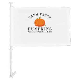 Farm Fresh Pumpkins Apples Hayrides Cider Thanksgi Car Flag