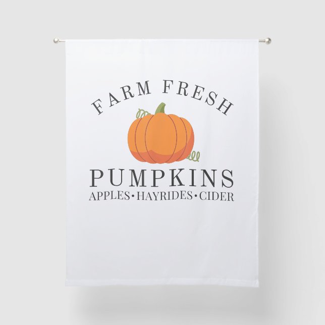 Farm Fresh Pumpkins Apples Hayrides Cider Thanksgi Sheer Curtains (Front)