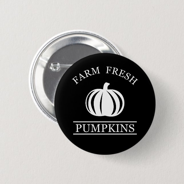 Farm fresh pumpkins button (Front & Back)