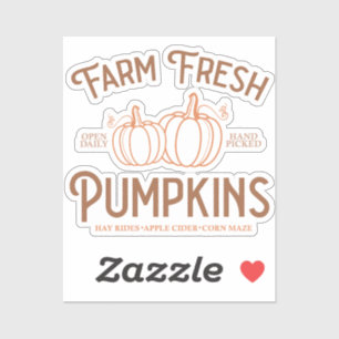 Farm Fresh Pumpkins Fall Sticker