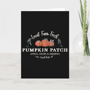 Farm Fresh Pumpkins Fun Autumn Halloween Thanksgiv Card
